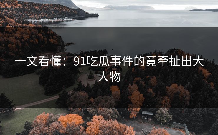 一文看懂：91吃瓜事件的竟牵扯出大人物