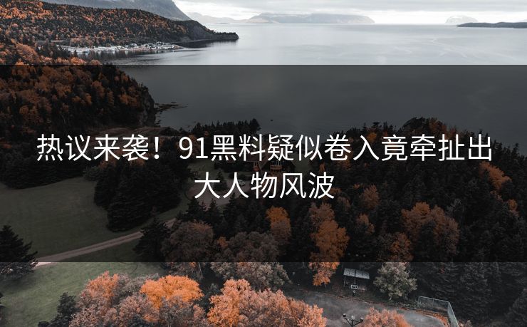 热议来袭！91黑料疑似卷入竟牵扯出大人物风波